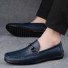 Fashion Spring New Men's Comfortable and Casual Loafers Fashionable Outdoor Men's Breathable Punched Casual Soft Bottom Driving Shoes