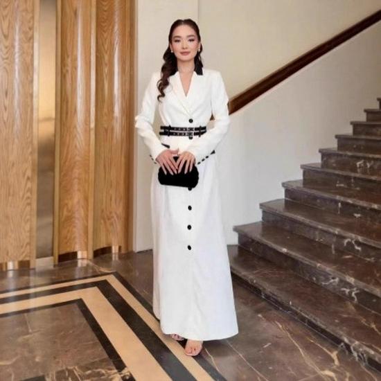 

2025 Fall High-End Slimming Long Sleeve Dress with Waist-Gathering and Elegant Style XXL