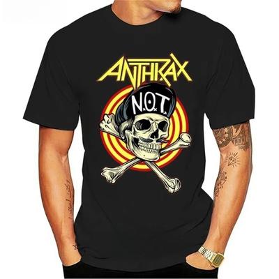 Camiseta 3D Estampada Moda Rock Metal Banda Musical Anthrax Masculina e Feminina Verão Secagem Rápida Manga Curta Camisa Casual Masculina