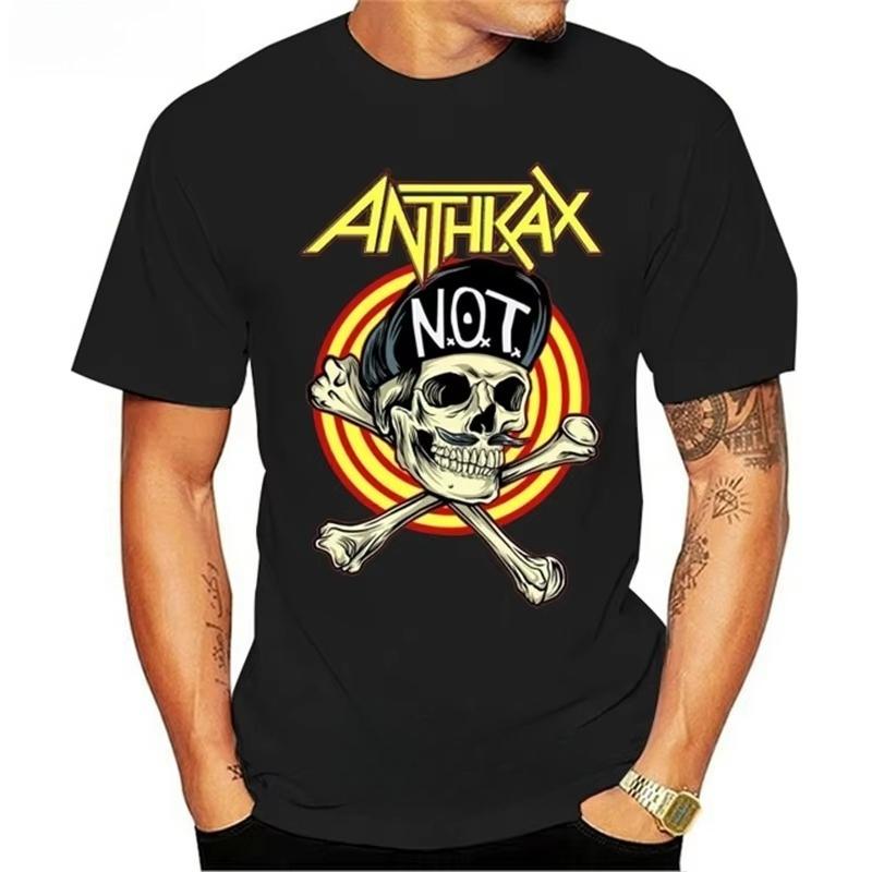 Men's and Women's Rock Metal Anthrax Music Band Fashion 3D Printed T-shirt Summer Quick Drying Short Sleeve Men's Casual Shirt
