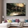 Wild Hunt of Odin Peter Nicolai Arbo Vintage Poster Antique Painting Reproduction Canvas Print Mythological Wall Art Home Decor