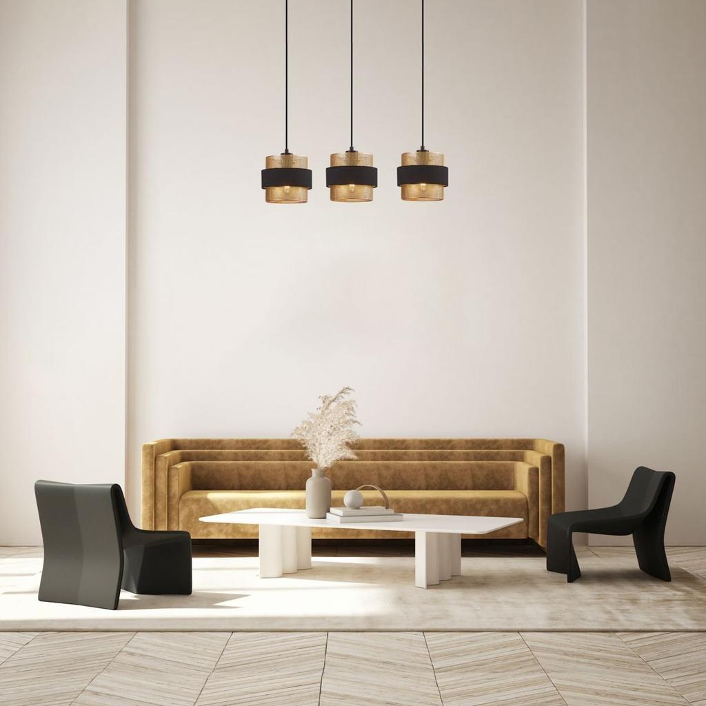 Hängeleuchte Bans PND-27467-3-BK-GD Italux