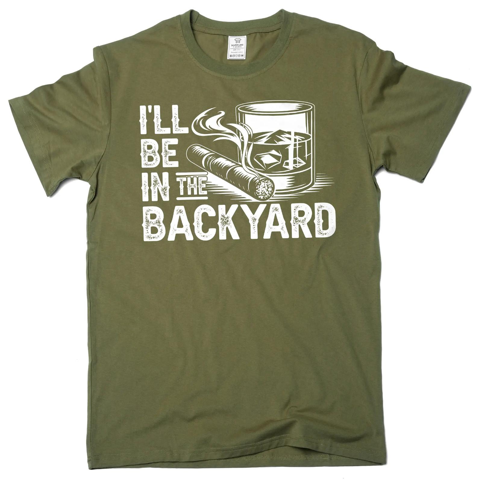 Men s Funny Grandpa Papa Dad I ll be in the backyard T-shirt S разноцветный