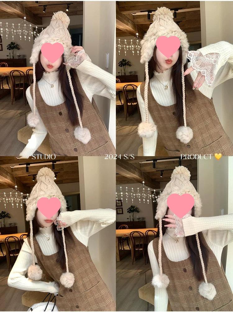 Women's 2024 Luxe Lace Knit Base Layer: White Half-High Neck Top for Spring, Autumn, Winter