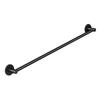 Bathroom Wall Mounted Towel Bar Space Aluminum Single Bar Towel Rack for Toilet Black