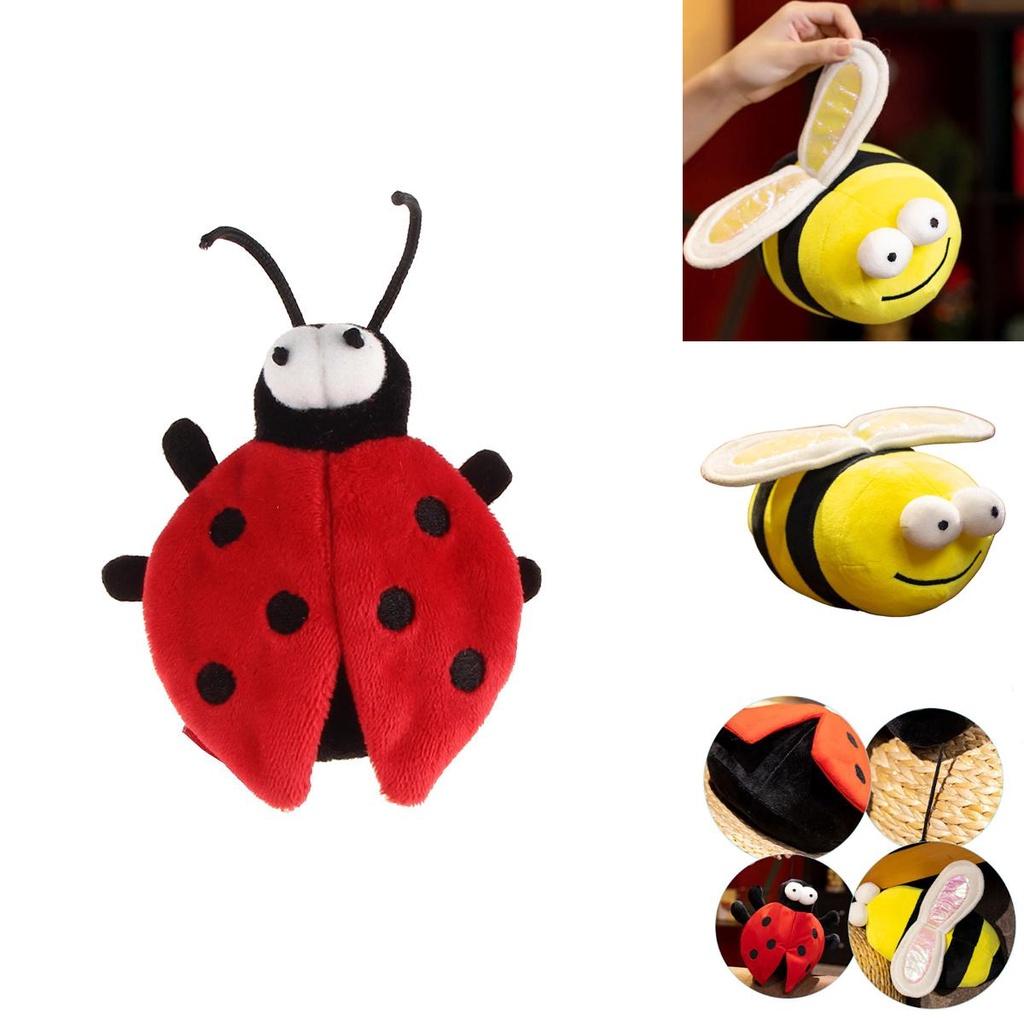 In Stock Cross-border New Arrival Insect Adventure Bee Ladybug Stuffed Animal Cartoon Flying Animal Plush Toy Gift