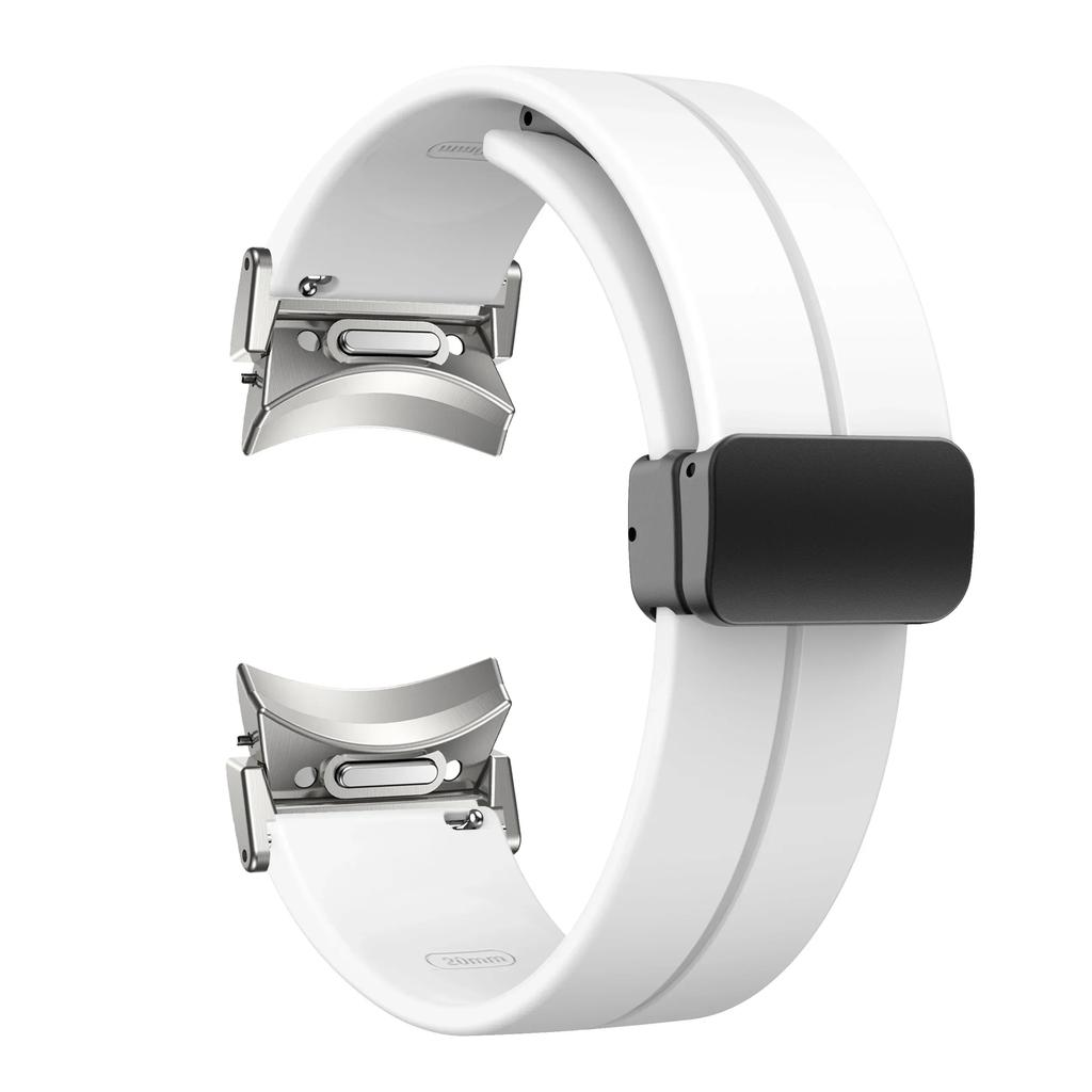 Magnetic Silicone Strap for Samsung Galaxy Watch7 6 44mm 40mm Sport Watchband 20mm Band Bracelet Galaxy Watch 6Classic 43mm 47mm