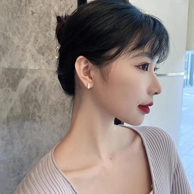 Huitan Funny Slipper Shaped Stud Earrings Full CZ Bling Bling Dainty Ear Stud for Women Daily Wear Dance Party Statement