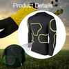 Fußball Trainingsshirt Langarm Herren Gepolstert Fußball Kompressionsshirt Professionell Vielseitig Rippenschutz Uniform