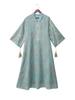 Spring/Summer Tassel Leaf Embroidered Muslim Long Dress - Elegant & Fashionable Cover-up Robe