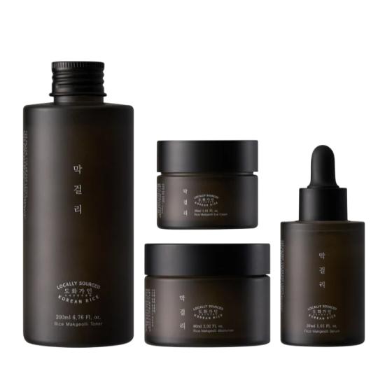 House of Dohwa Rice Makgeolli Essentials - Toner, Serum, Moisturizer, and Eye Cream