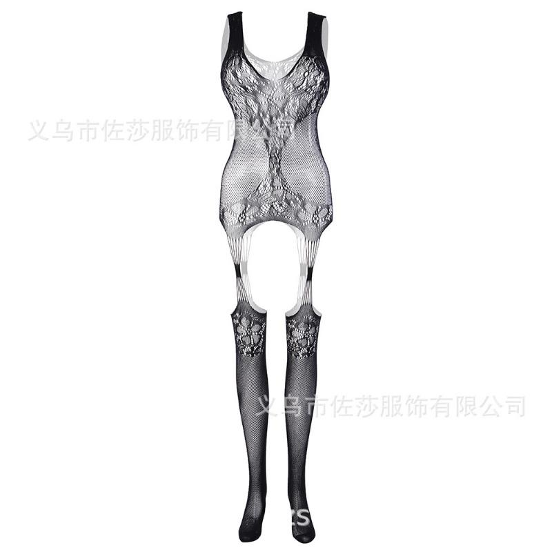 Sex Clothes New Suspender Jacquard Hollow Net Socks Onesie Net Clothes