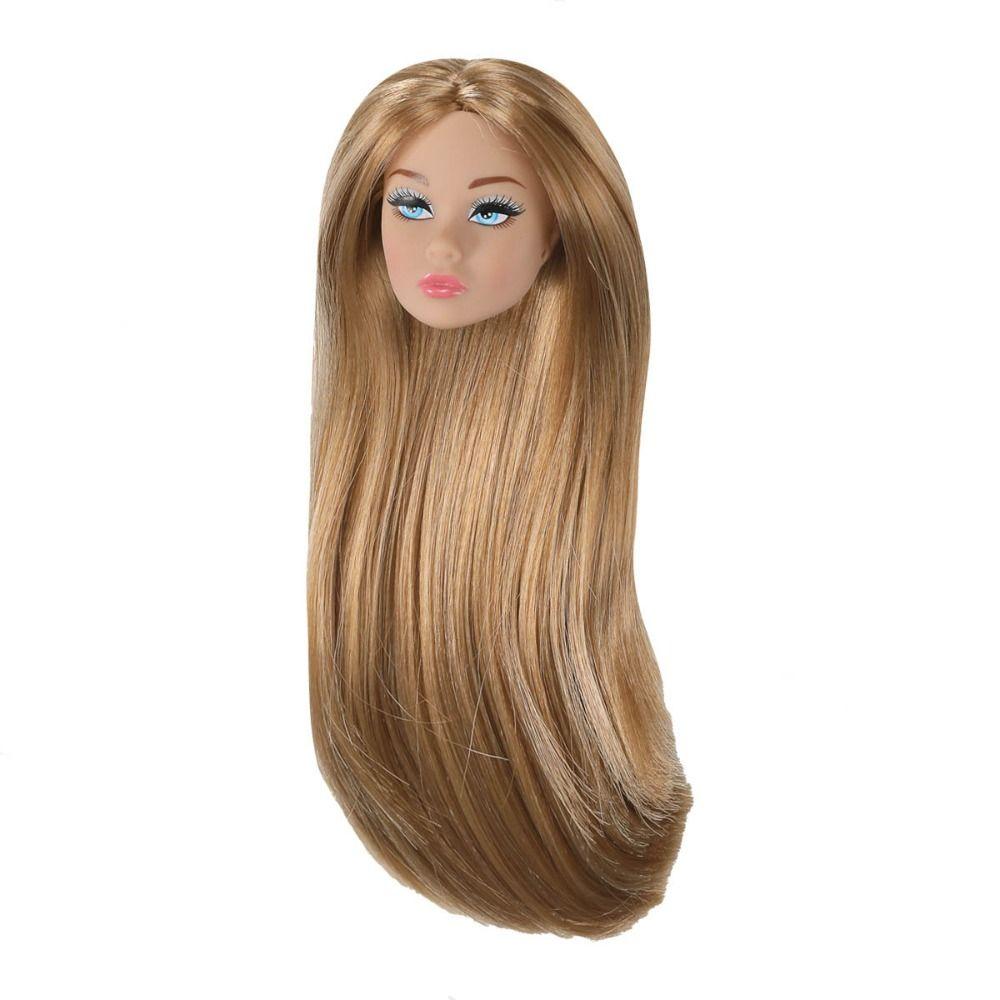 Curly Hair Supermodel Doll Head With Make-up 30cm Dolls Head 1/6 Doll Head  Dolls Accessories