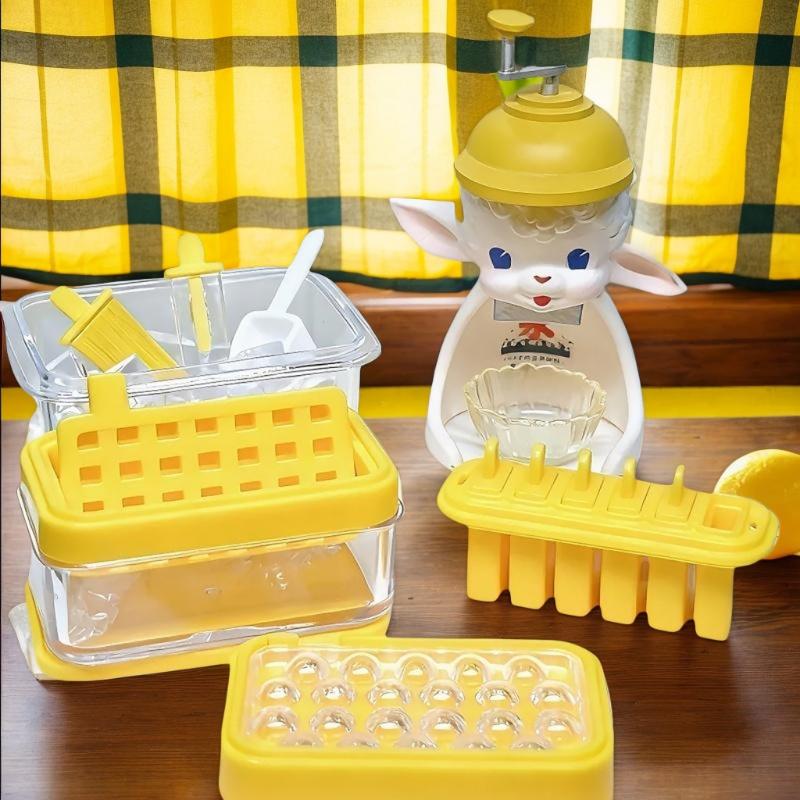 Unique 1/6 Dollhouse Miniature Accessory Set: Mini Handle Popsicle & Ice Box Food Play Toys