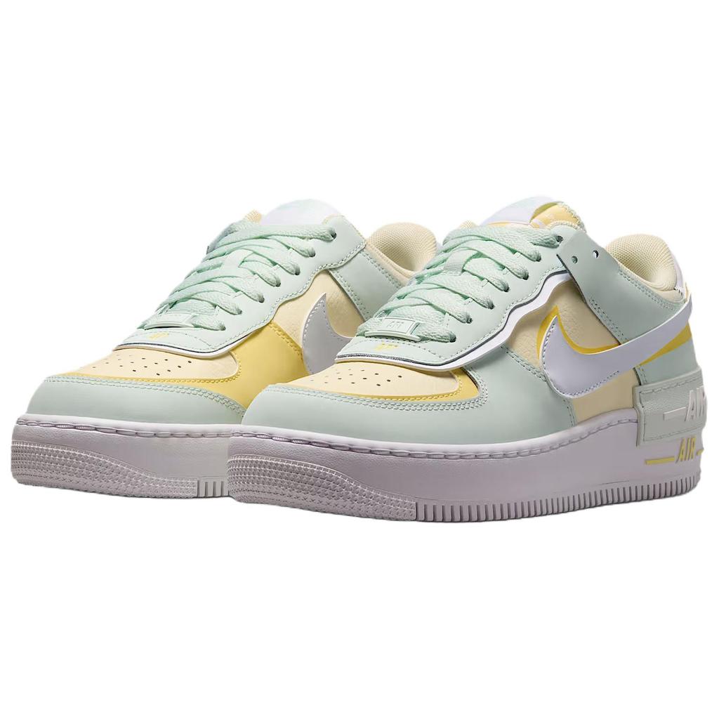 Nike Air Force 1 Shadow Comfortable Versatile Low-Top Sneakers Women Sneakers Yellow White Green DZ1847-301