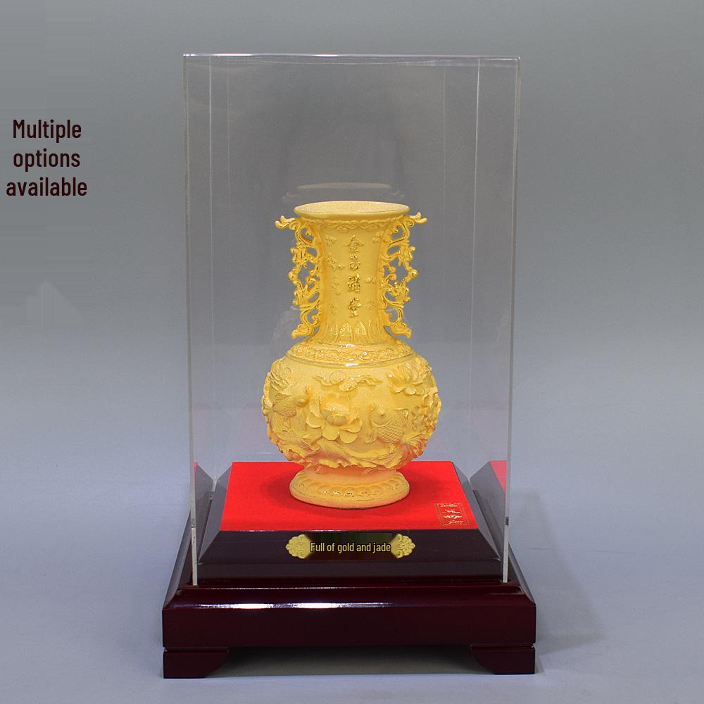 Velvet Gold Jin Yu Man Tang Vase: Elegant Craftsmanship for Home Decor and Gifts H1138-1142