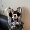 Cartoon Striped Mickey Canvas Bag Ladies Cute New Fashion Shoulder Large Capacity Bucket Commuter Tote