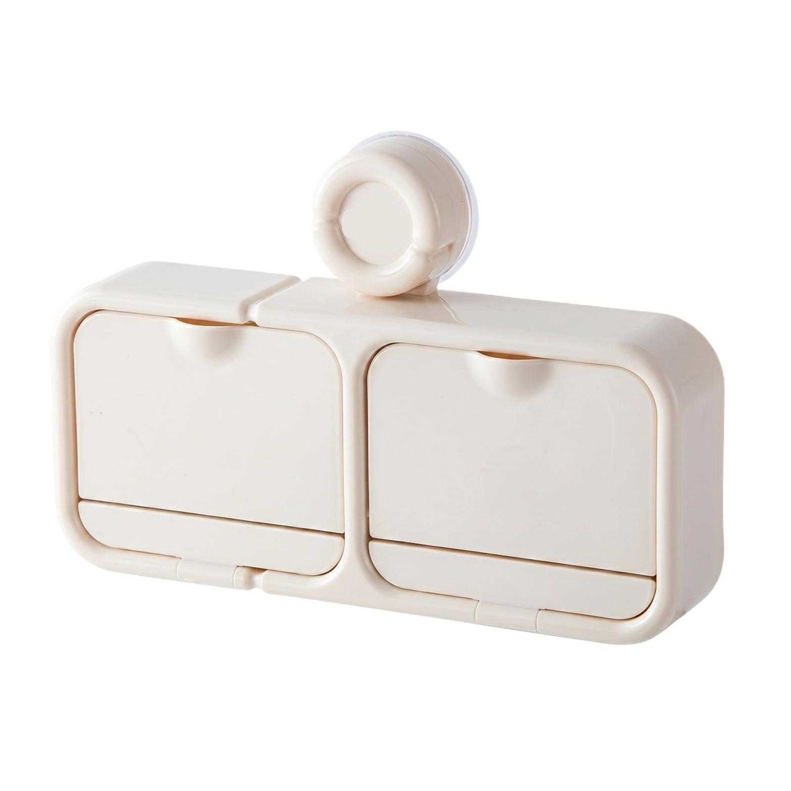 Wall Mounted Soap Dish Suction Cup Soap Holder one size бежевый
