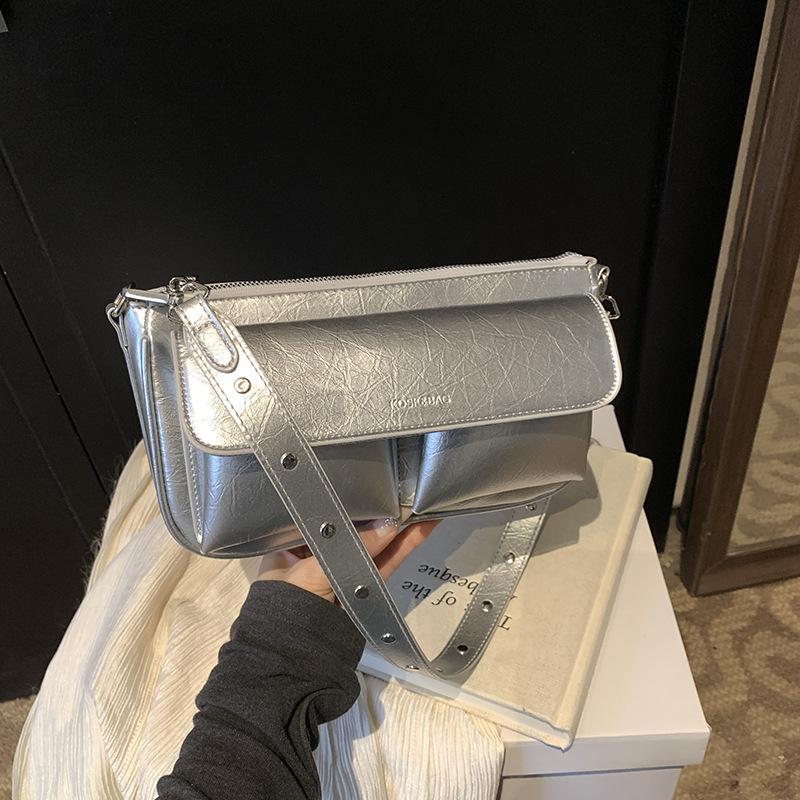 

Сумка большой вместимости женская летняя новая нишевая сумка-мессенджер повседневная на плечо подмышку маленькая квадратная сумка