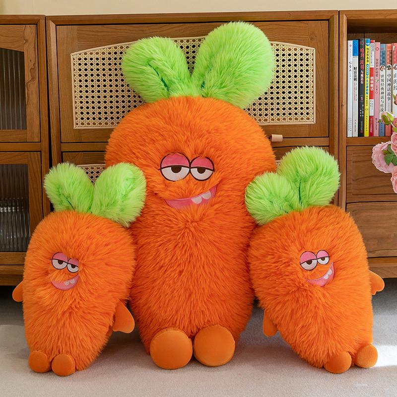 Carrot Plush Toys Cartoon Expression Food Fill Doll Christmas Gifts Garnish