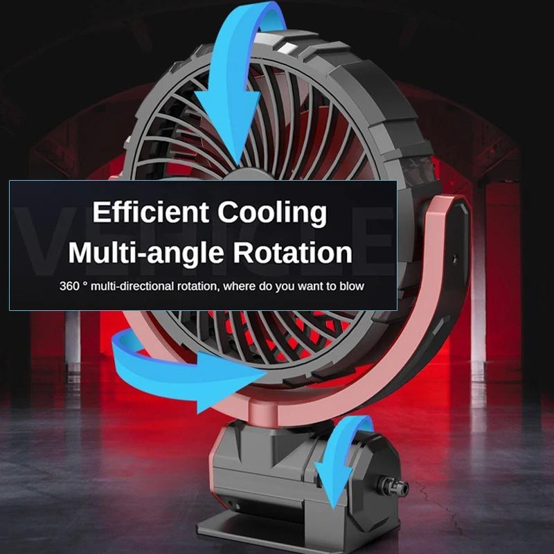 Xiaomi Universal Mini Car Fan Large Wind Three Speed Control Brushless 360° Adjustable Portable 5V Single Head Car Fan USB Interface