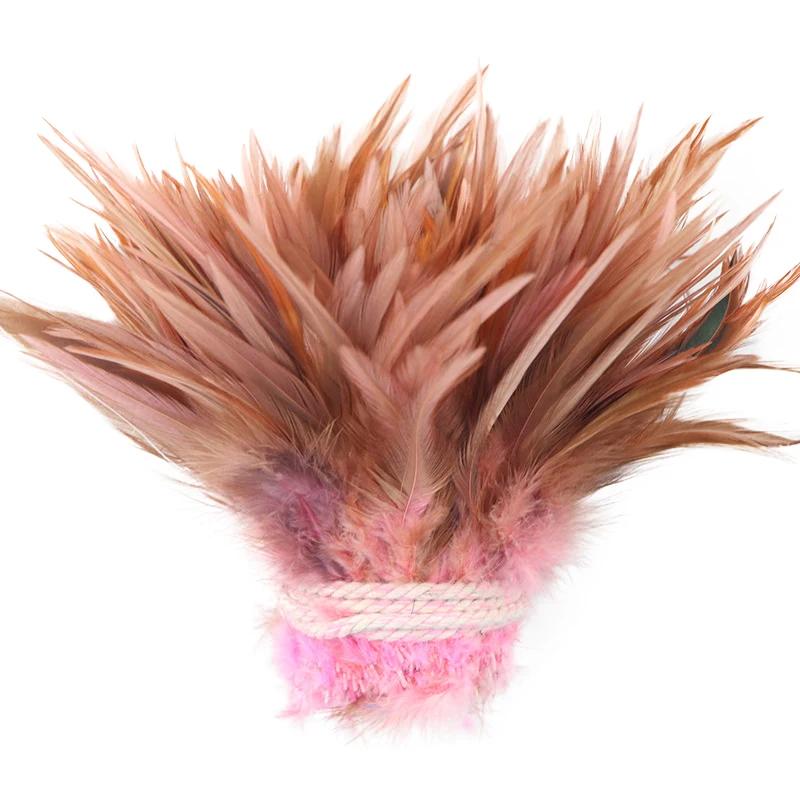 1 Roll Natural Pheasant Feathers for Crafts Jewelry Needlework Decoration Fly Tying Materials Chicken DIY Handicraft Accessories