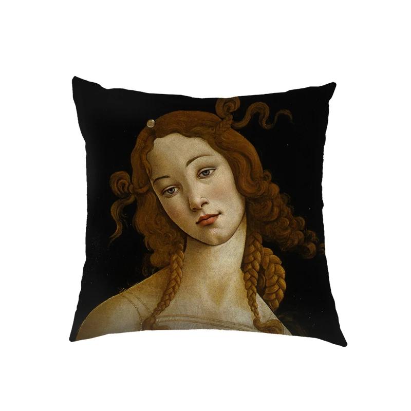 Botticelli Ölgemälde Kissenbezüge Die Geburt der Venus Porträt Kissenbezug Sofakissenbezug Büro Schlafzimmer Heimdekorationen