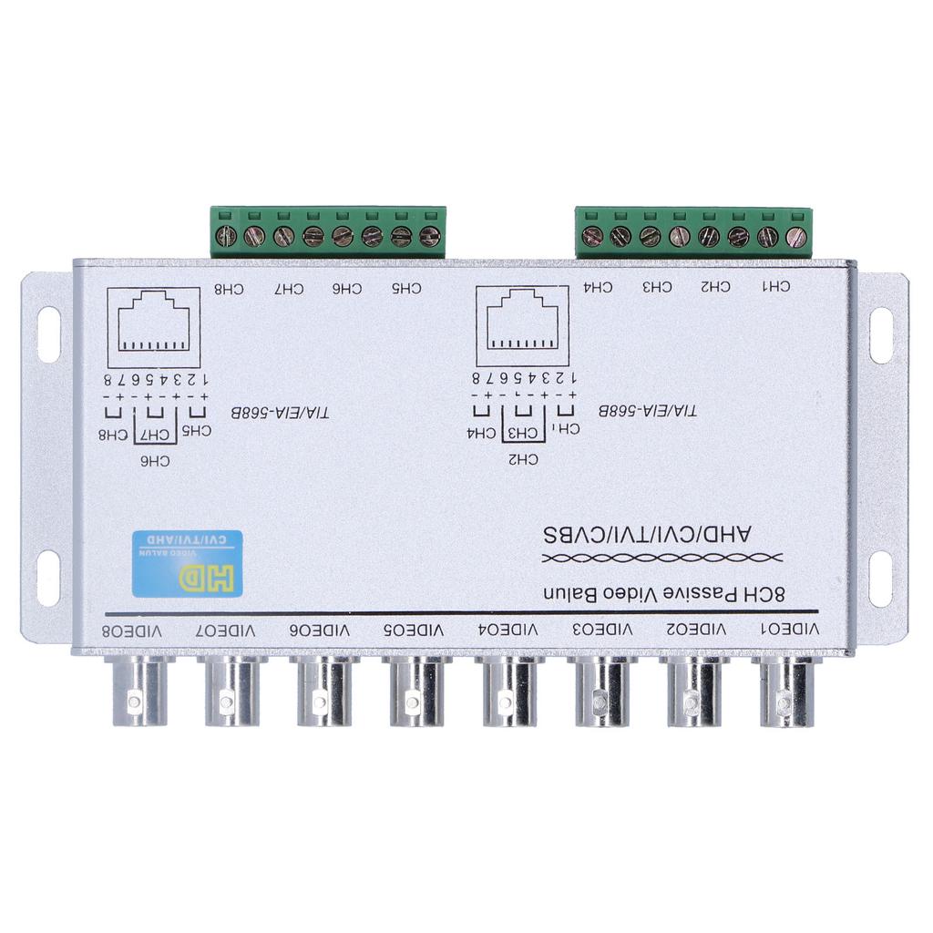 8 Channel Passive Video Balun Twisted Pair Transmitter 720P 1080P High Definition AHD CVI TVI CVBS