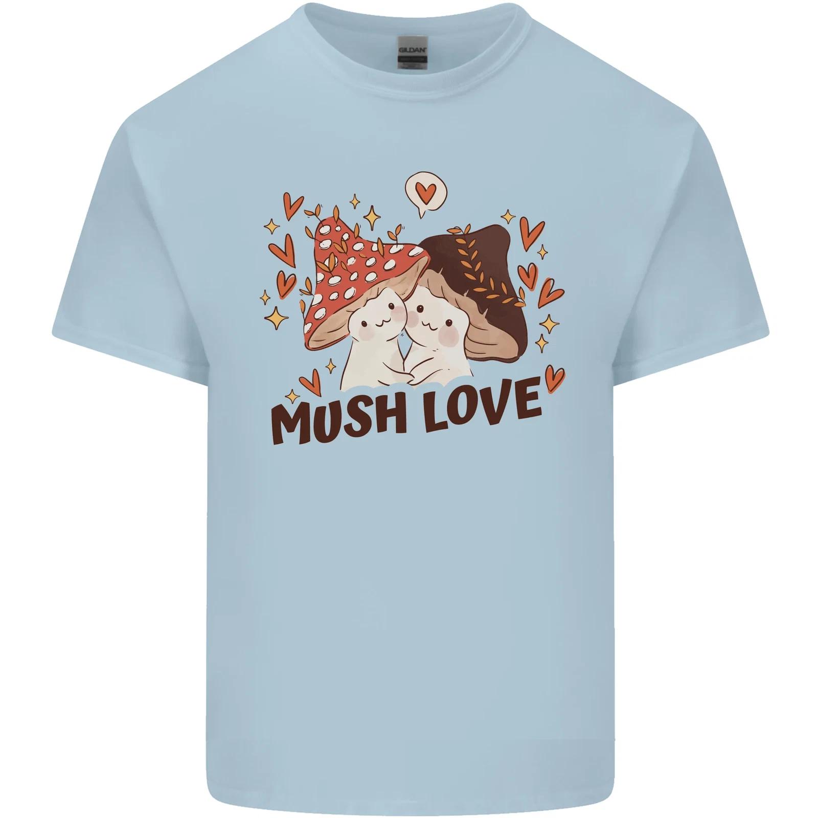 

Mush Love Funny Mushroom Mycology Kids T-Shirt Childrens L