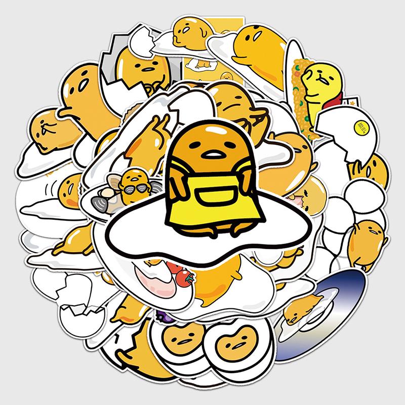 50Pcs/Set Cartoon Anime Gudetama Graffiti Stickers Waterproof Phone Toy Sticker