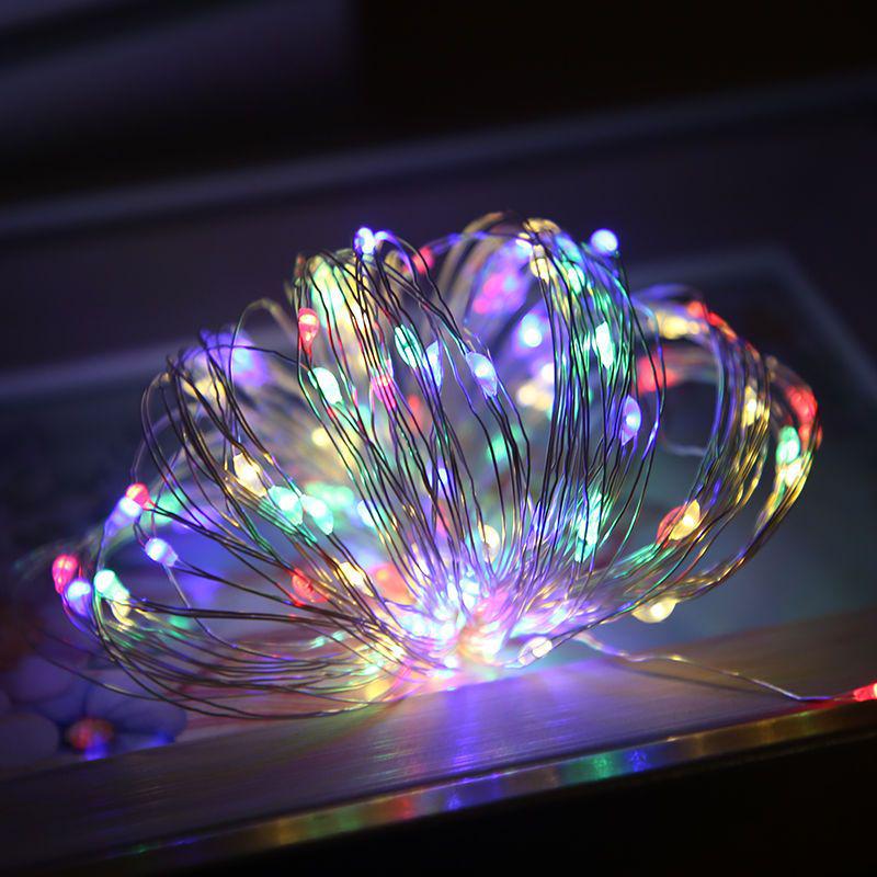Mini Bunte Blinkende Lichterketten - Sternenhimmel Romantische Raumdekoration Lichterkette mit Kupferdraht