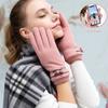 Wintertime Women Touchscreen Gloves New Warmer Thermal Fleece Lined Guantes Full Finger Mittens Waterproof Motorbike Glove
