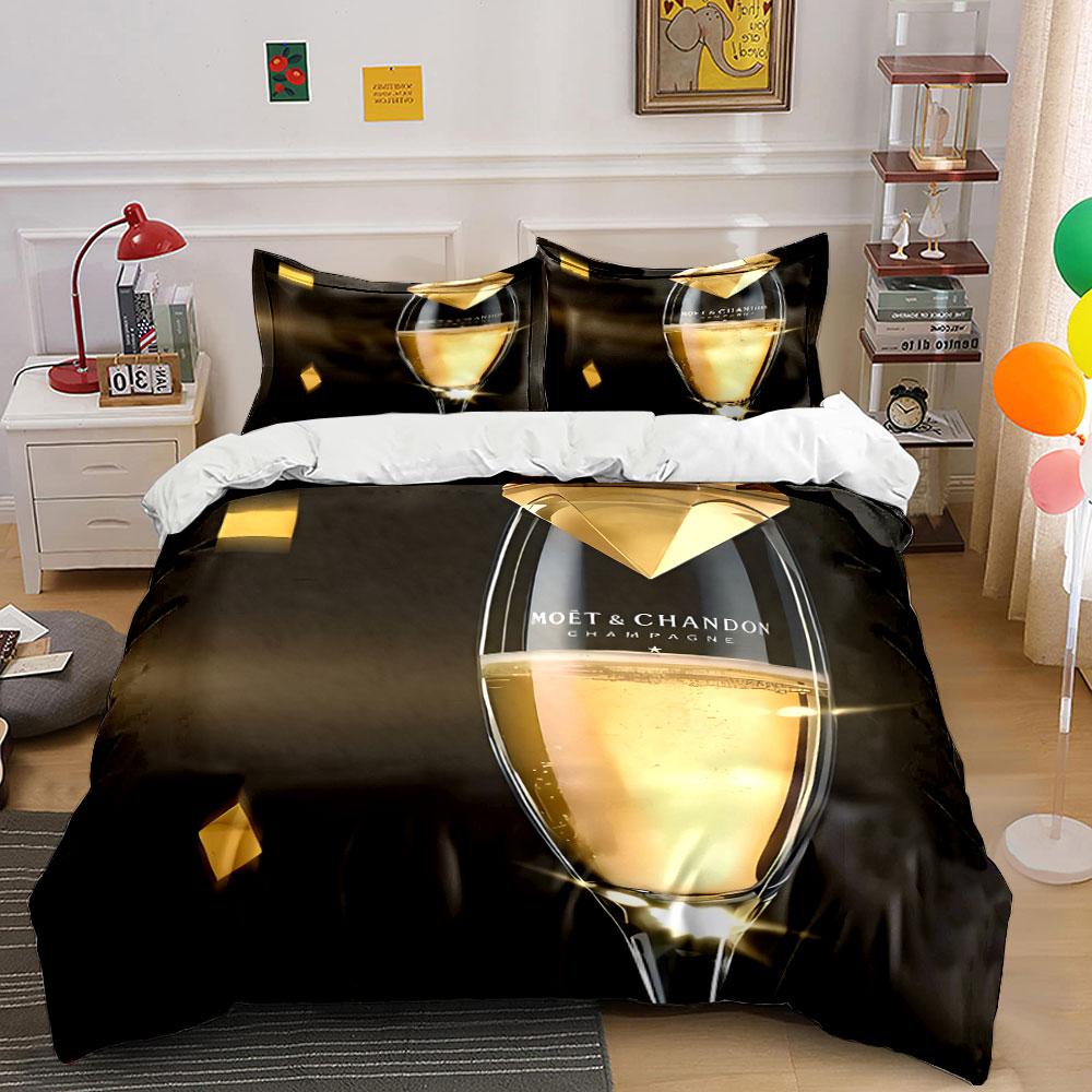 Golden Bubbly Elegance. Bedding Sets Duvet Covers Pillowcases(1* Duvet Cover 2* Pillowcases Without Duvet Insert)