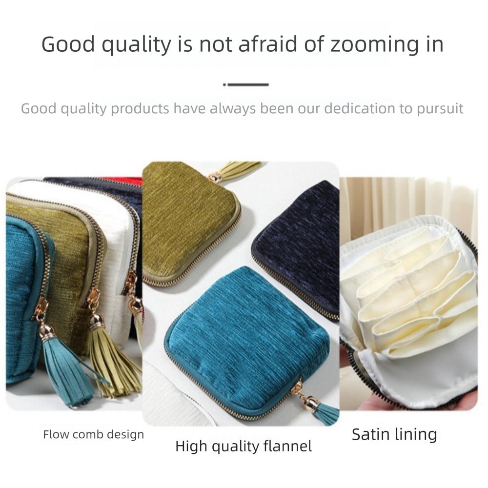 Jewelry Display Tassel Zipper Jewelry Bag Exquisite Jewelry Organizer  Ladies/Girls