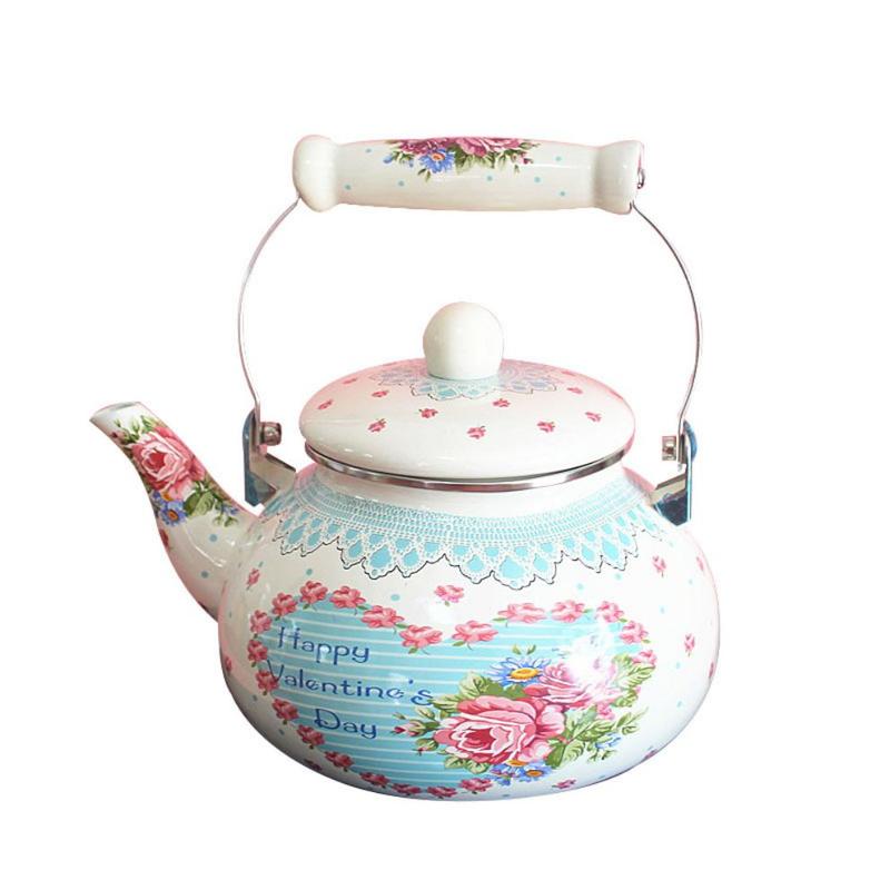 1 pc 2.4L Thickening Enamel Enamel Coffee Kettle Kettle Cold Water Bottle Induction Coffee Bottle General | Induction Kitchens | Kitchenette Gas Pot