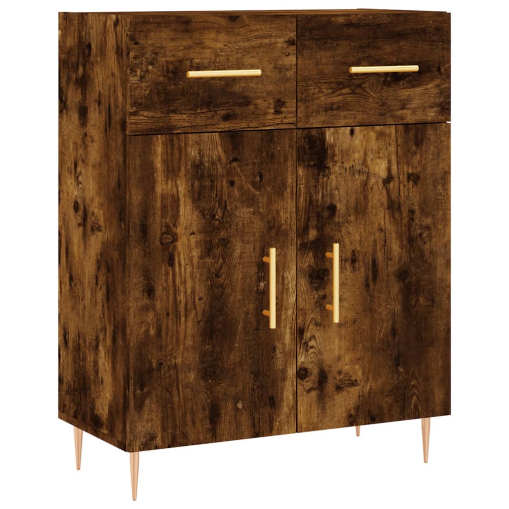 Sideboard Smoked Oak 69.5x34x90 cm Engineered Wood\