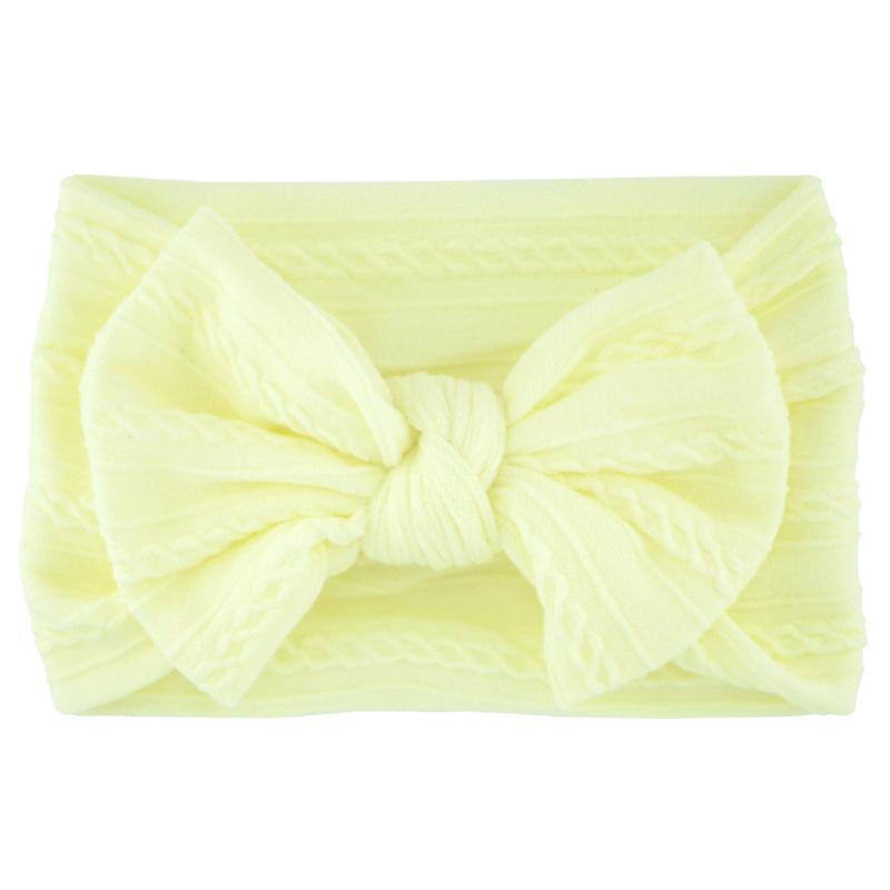 Solid Color Bow Baby Headbands, Soft Elastic Nylon Wide Hairbands for Infants