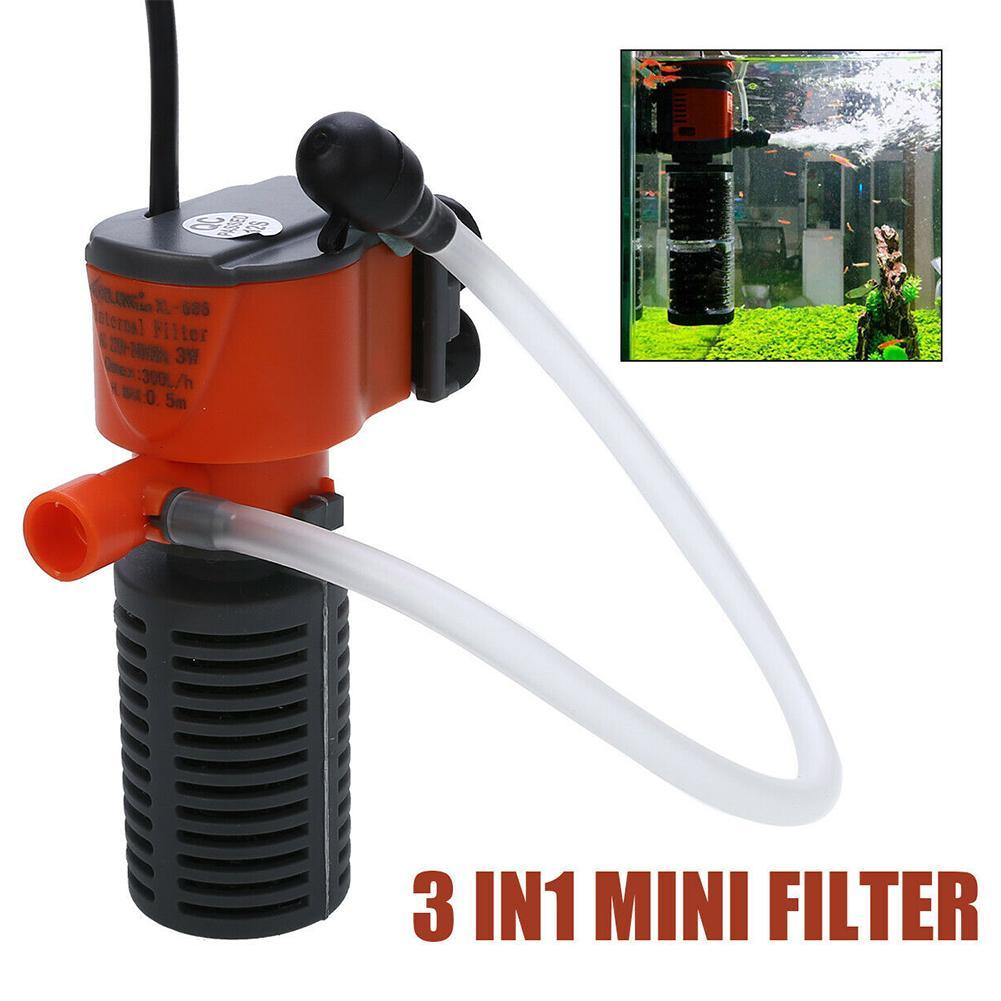 Mini-Pumpe Aquarium-Filter für Schwammfilterung Wasser Luft 3 Belüftungsbehälter Erhöhen Filterung Fi Q7A7