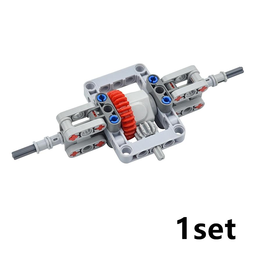 MOC Self-Locking Bricks Technical Parts Framed Differential Gear 65413 65414 Gearbox Building Blocks Cars Steering Chassis Toys