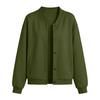 Women's Casual Button-Up Baseball Jacket with Pockets for Everyday Wear