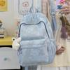 Schoolbag Japanese simple and versatile large-capacity solid color campus schoolbag 1011 summer new light commuter student backpack