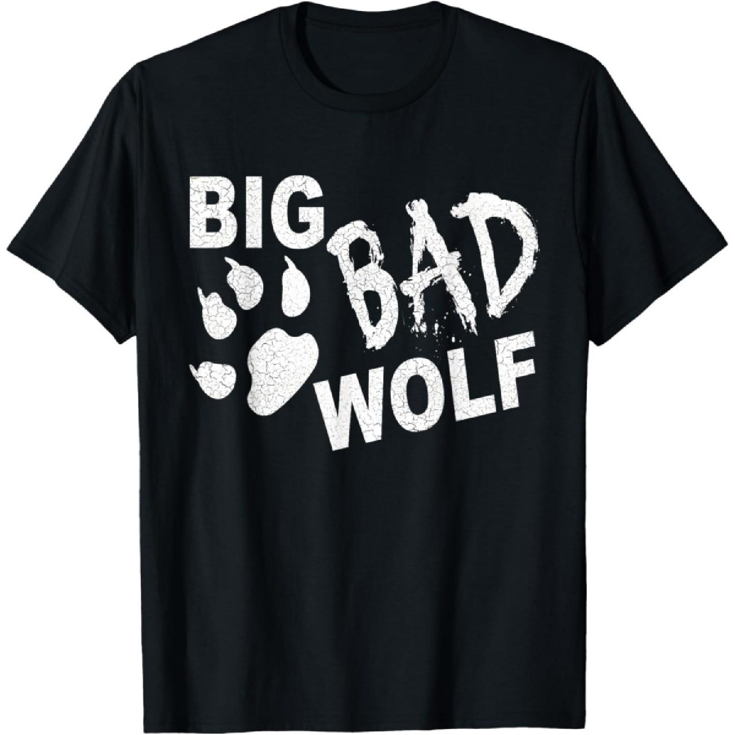 Big Bad Wolf Paw Distressed White Funny Novelty T Shirt T-Shirt S чёрный