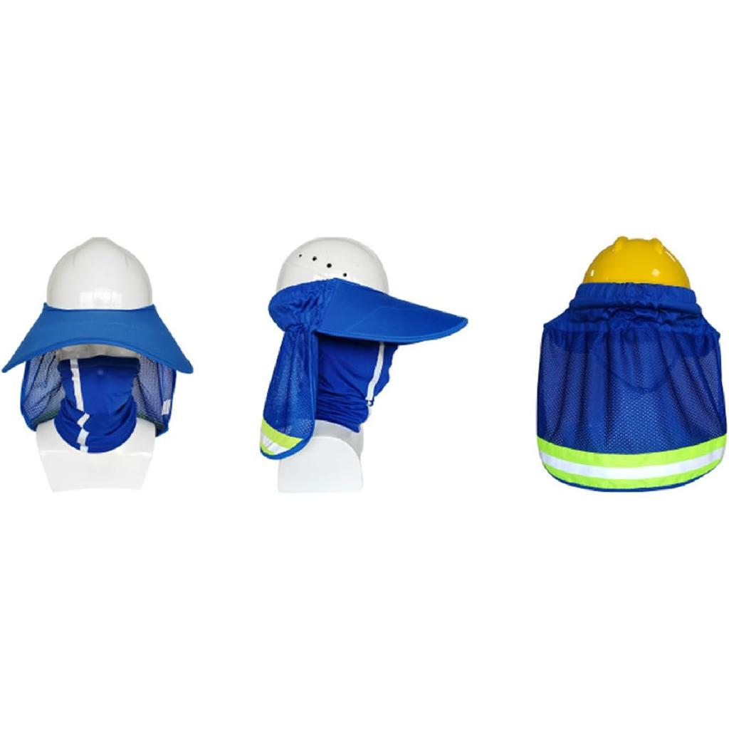 Hardhat Sun Shade Mesh Sunshade with High Visibility Reflective Strip Breathable UVProtection Neck Shield for Hard Hats