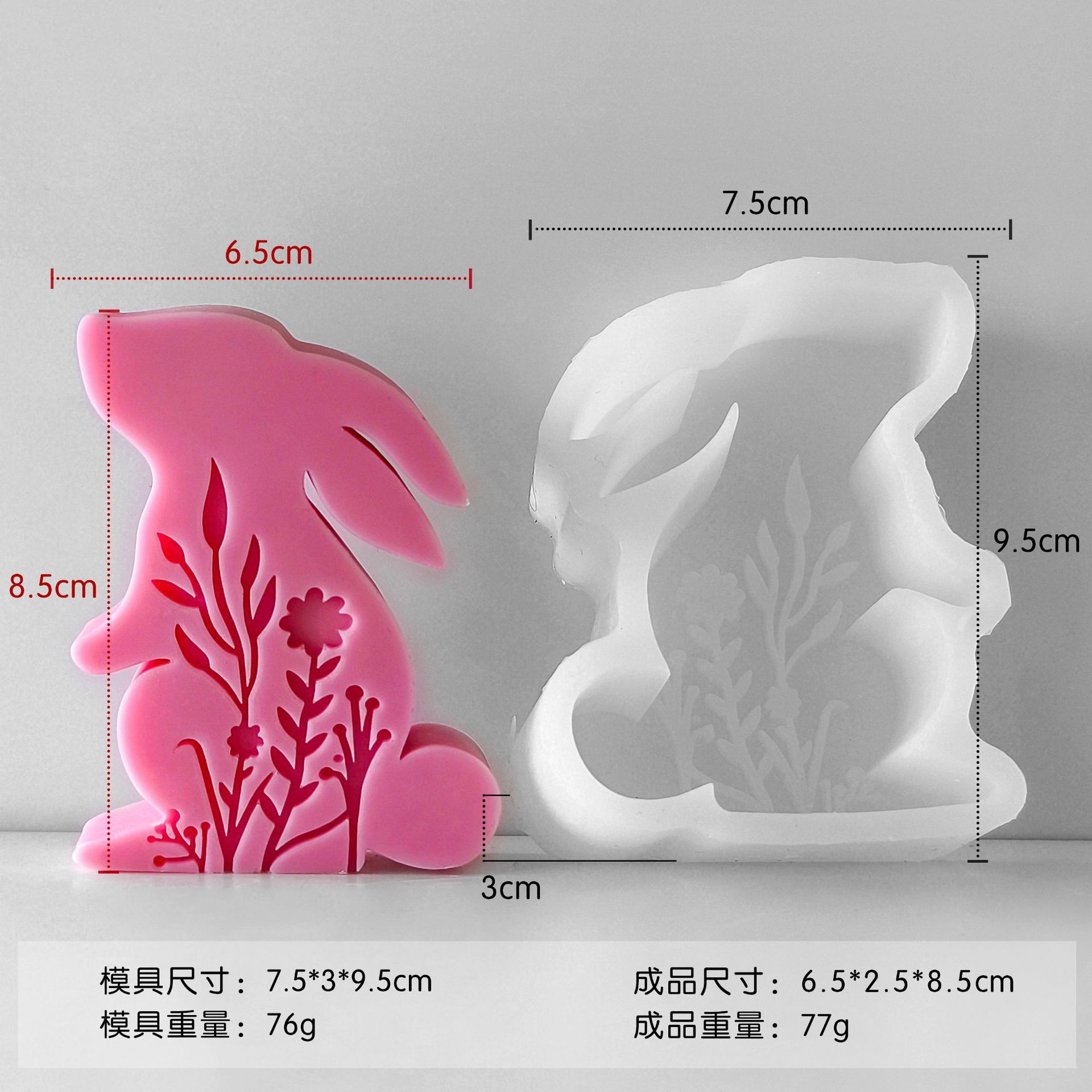 

Пасхальный плоский рельефный цветок кролик силиконовая форма для свечи 3D рельефная ромашка кролик мыло кристалл инструмент для изготовления животных шоколадный леденец