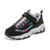 Skechers Kids Comfortable Lightweight Shock Absorbing Durable Low Top Casual Shoes Kids sneaker Black Multicolor 303905L-BKMT