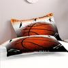 Měkká a prodyšná sada povlaku na přikrývku s basketbalovým motivem pro dekoraci ložnice a pokoje pro hosty, obsahuje 1 povlak na přikrývku a 2 povlaky na polštáře