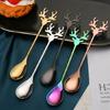 6 Pieces Cake Spoon Tasting Dessert Forks Christmas Themed 2 Colors for Party