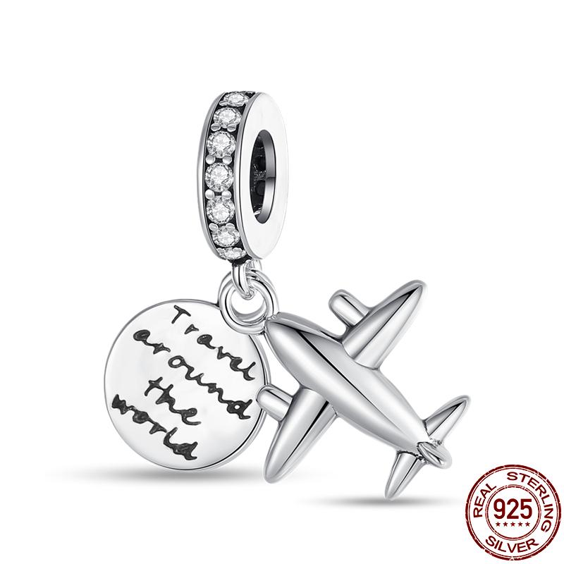 

Fit 3Mm Original Bracelet 100% Copper Plane Travel Charm For Women Jewelry Diy Beads Original New Items