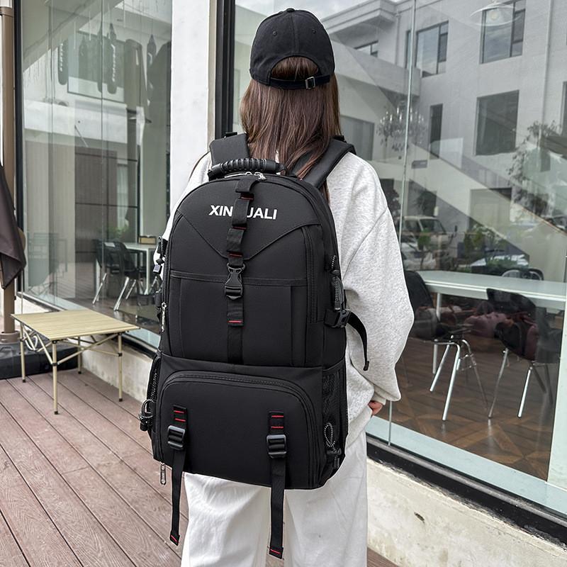 Color Outdoor Solid Large Capacity Zipper Backpack Hiking Travel Bag Bag School