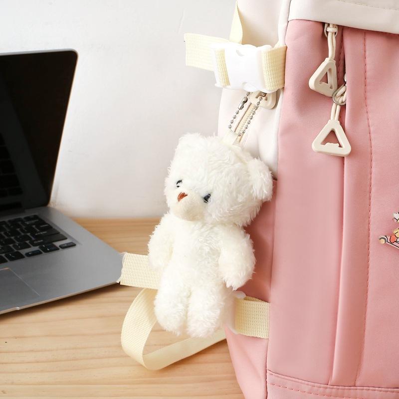 

Новый школьный рюкзак для девочек, для средней и старшей школы, большой вместимости, универсальный рюкзак, модный клетчатый рюкзак из пяти частей